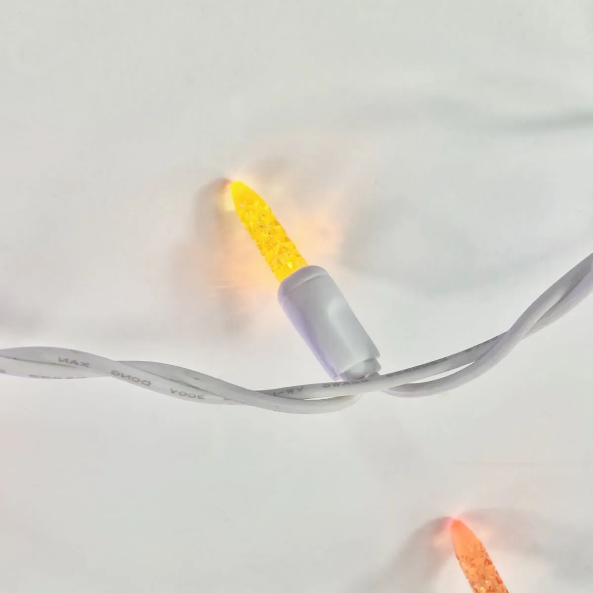 100-light M5 Multicolor LED Icicle Lights, White Wire