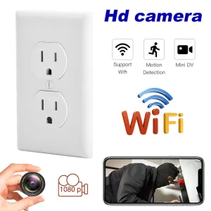 1080P HD Wifi IP Security Camera in AC Wall GFCI SocketOutlet Are Fully Functional