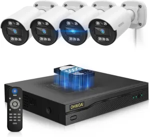 122 Wide-Angle & 80FT Night VisionOutdoor Wired Security Camera System,CCTV Cameras Outside, Video Surveillance Systems, Surveillance DVR Kits