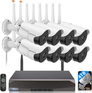 130 Wide-Angle & 2-Way Audio Outdoor Wireless Security Camera System, WiFi Video Surveillance, Home Security Cameras