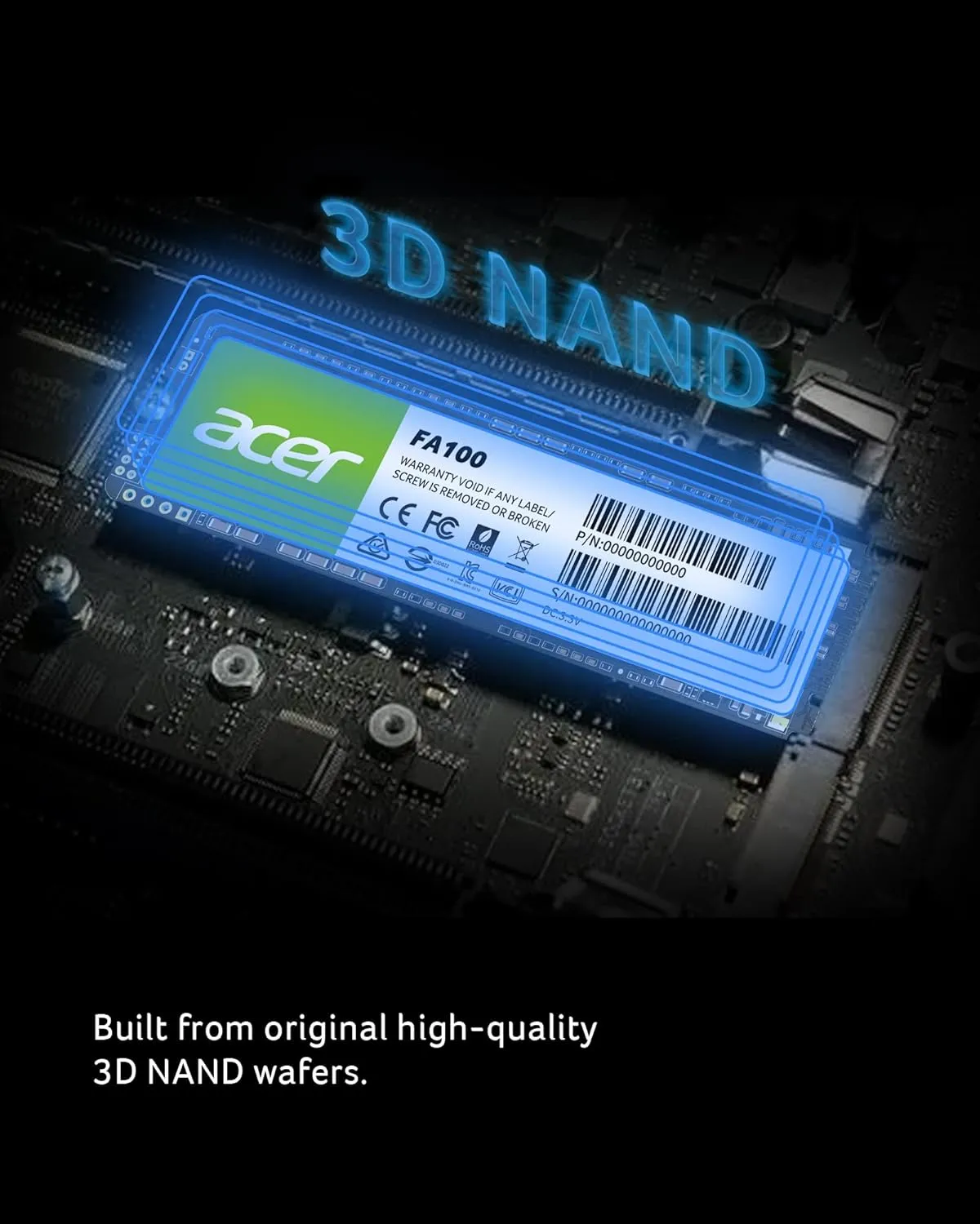 1TB Acer FA100 M.2 PCI Express 3D NAND NVMe Internal Solid State Drive