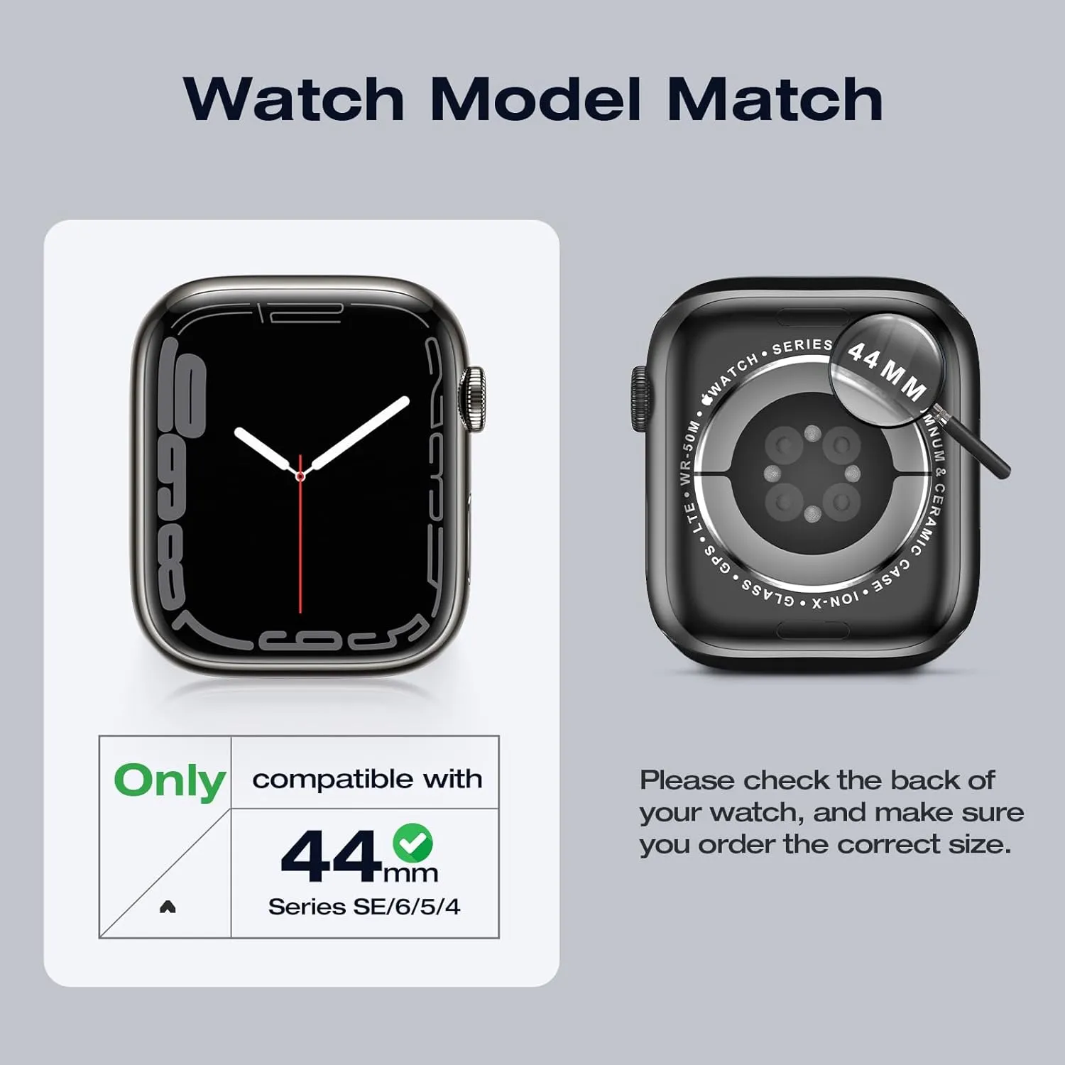 [2 in 1] Goton Metal Waterproof Case for Apple Watch Screen Protector 44mm Series SE 2024 SE 2nd SE 6 5 4, 360 Protective Metal Rugged Face Cover Hard PC Back Cover for iWatch Accessories, Black