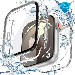 [2 in 1] Goton Waterproof Case for Apple Watch Series 10 9 8 7 SE2 SE 6 5 4 Ultra 2 Ultra 46mm 42mm 45mm 44mm 41mm 40mm 49mm, 360 Hard PC Bumper with Screen Protector for iWatch Cover Accessories