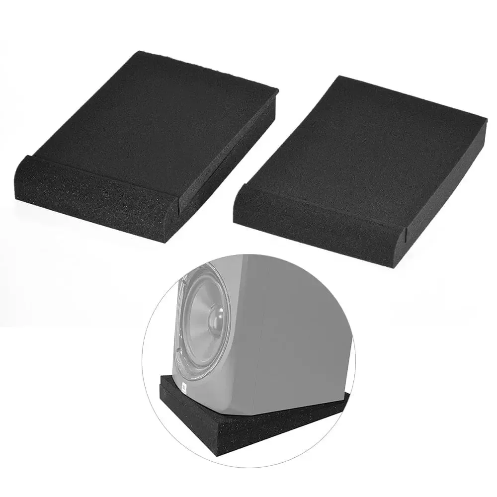 2 Pack Acoustic Foam Studio Monitor Speaker Isolation Acoustic Foam Pads Max. 9.6 * 7.7 Usable Area