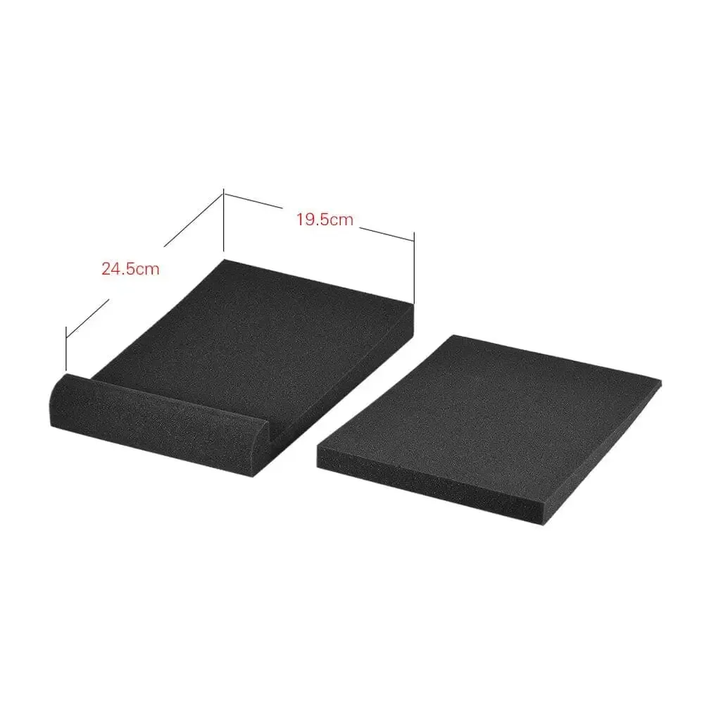 2 Pack Acoustic Foam Studio Monitor Speaker Isolation Acoustic Foam Pads Max. 9.6 * 7.7 Usable Area