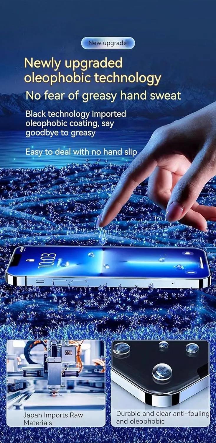 2 Pack designed for iPhone X Tempered Glass Screen Protector HD Clarity Bubble Free Anti-slip High Scratch Resistance Dust Removal Kits Shatterproof Oil-Resistant Case Friendly