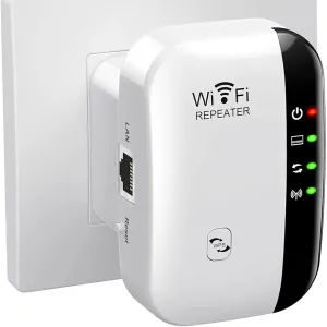 2024 WiFi Extender Signal Booster for Home, Internet Extender WiFi Booster, Long Range WiFi Repeater Up to 5000 sq.ft Coverage, Easy Set Up WiFi Range Extender Booster with Ethernet Port