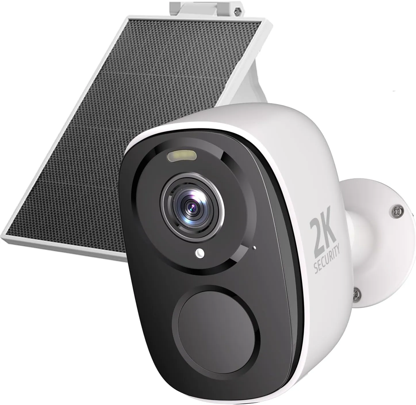 2.4&5ghz WiFi Solar Security Cameras Wireless Outdoor,2K QHD Home Security System, 4 Cameras Kit with 130 Ultra-Wide View, 2-Way Talk, IP65,Color Night Vision, Spotlight & Siren (1, White)