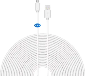 30Ft Power Extension Cable for Wyze Cam/Wyze Cam Pan, Blink XT Cam,Power Charging for Home Security Camera