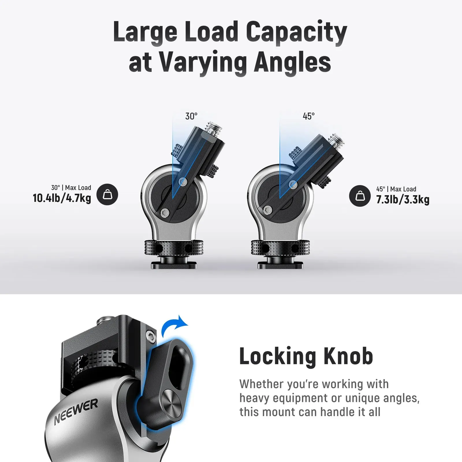 360 Swivel Camera Monitor Mount for Atomos Ninja v & 7 Field Monitors