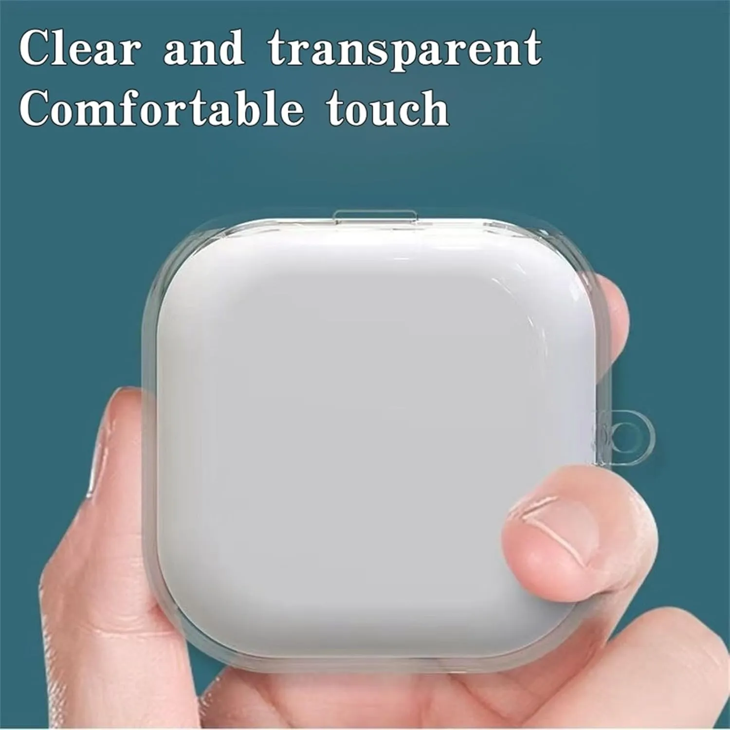 [4 in 1] Clear Case Compatible with SHOKZ OpenFit 2 with Keychain & Lanyard, Soft Transparent TPU Shockproof Protective Case with Cleaning Kit for Women Men
