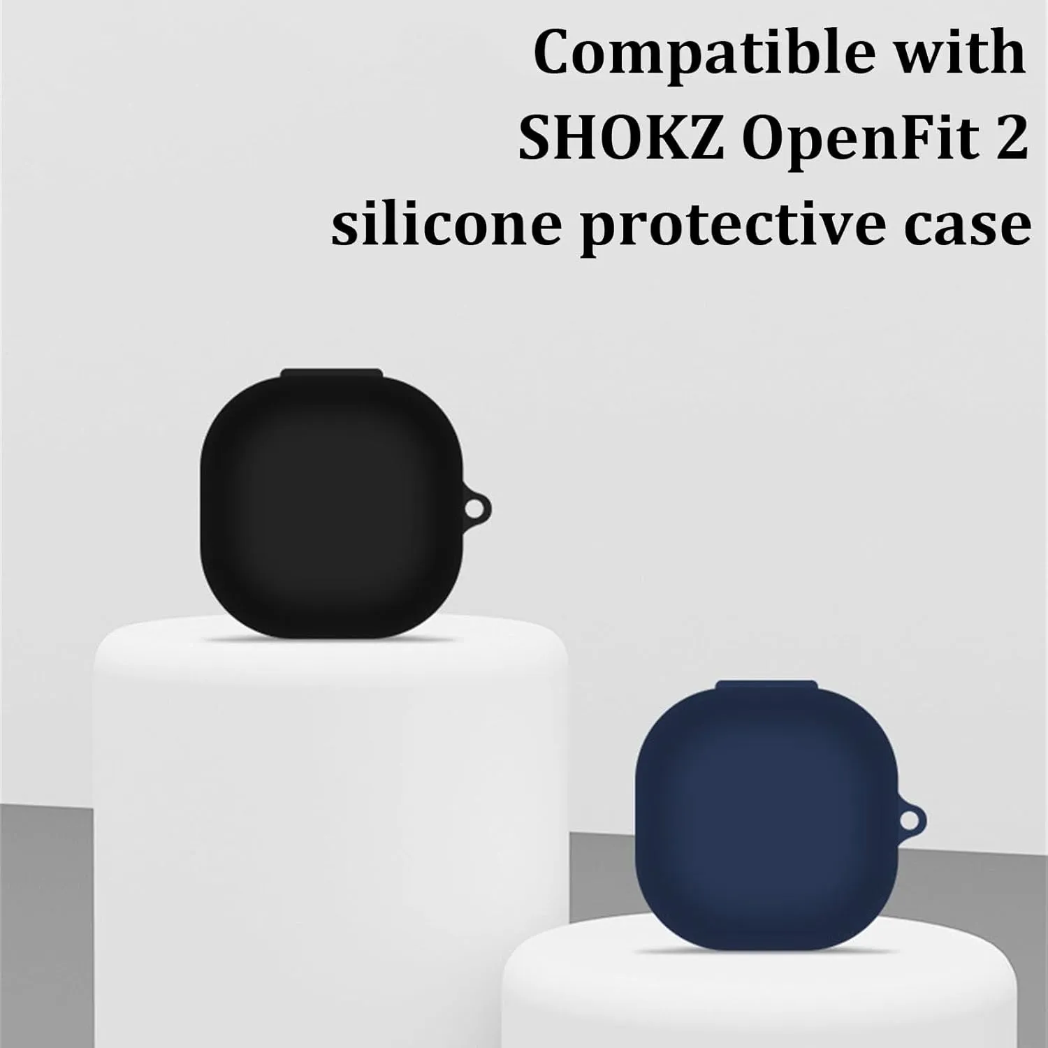 [4 in 1] SKPY Silicone Case Compatible with SHOKZ OpenFit 2 with Pendant & Keychain, Cute Cartoon Cat's Paw Shockproof Protective Case for Men Women