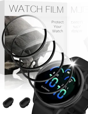 4 Pack Compatible with Garmin vivoactive 6 Screen Protector Tempered Glass,for Garmin vivoactive 6 Screen Protector Precise Fit,9H Hardness Scratch Resistance