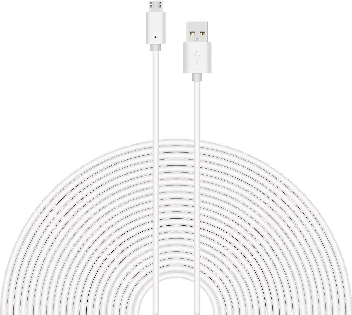 42.5FT Power Extension Cable Compatible with WyzeCam, Wyze Cam Pan,Blink Mini/Blink XT Cam,USB to Micro USB and Quick Charge Power for Home Security Camera