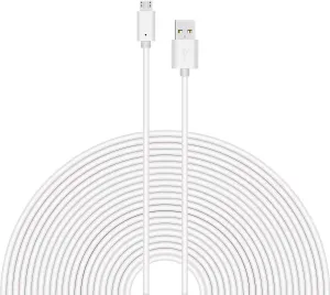 42.5FT Power Extension Cable Compatible with WyzeCam, Wyze Cam Pan,Blink Mini/Blink XT Cam,USB to Micro USB and Quick Charge Power for Home Security Camera