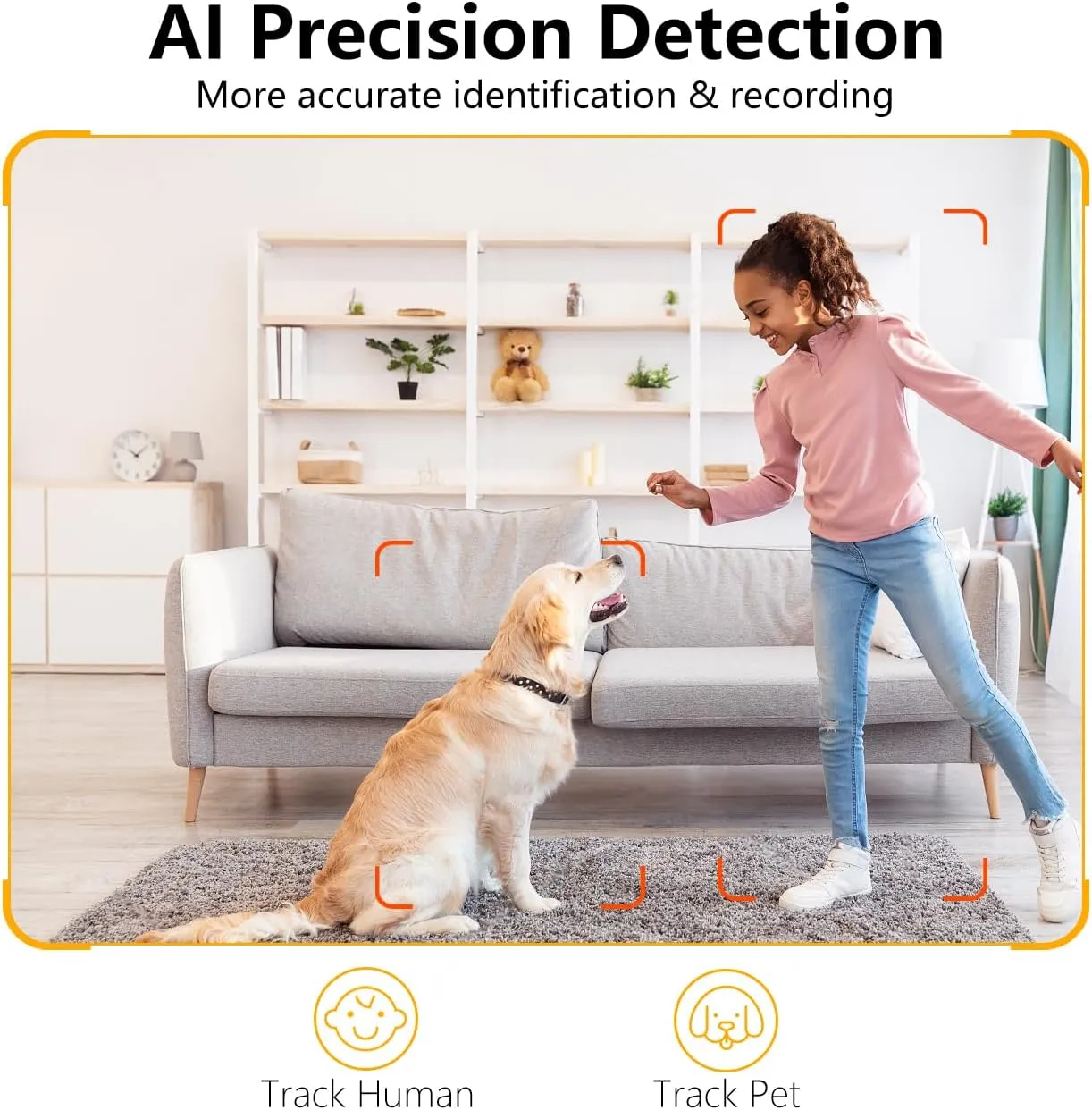 [5G & 2.4G] 2-Pack Indoor Security Cameras, 2K Cameras for Home Security with Night Vision, Baby/Dog/Pet/Elder Camera with Phone App, Auto Tracking, Human/Pet Detection, Cloud&SD Storage