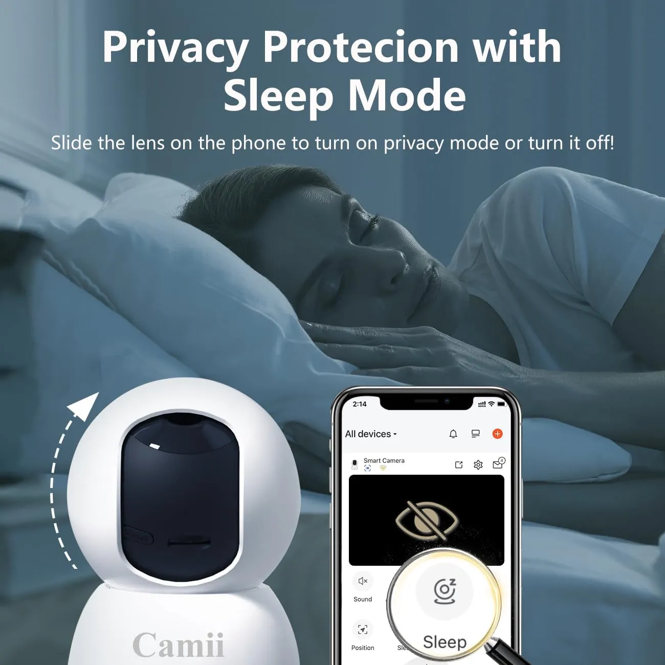 [5G & 2.4G] 2-Pack Indoor Security Cameras, 2K Cameras for Home Security with Night Vision, Baby/Dog/Pet/Elder Camera with Phone App, Auto Tracking, Human/Pet Detection, Cloud&SD Storage