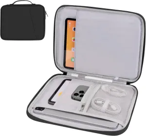 9-11 Inch iPad Sleeve Case, Padded Tablet Carrying Pouch Bag for iPad Pro 11 (2022-2018), iPad Air (5/4th Gen), iPad 10.9 (10th Gen), Galaxy Tab S9/S8 (Black,9-11)