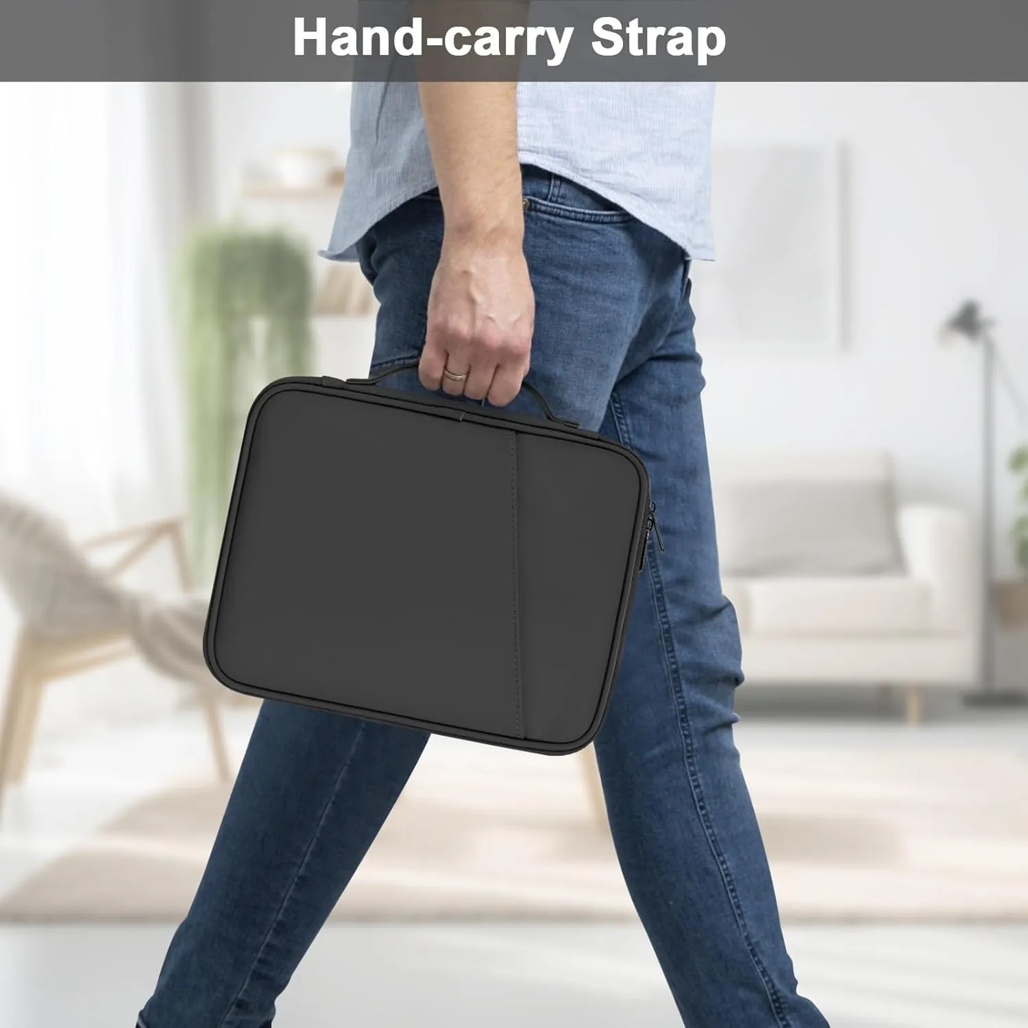 9-11 Inch iPad Sleeve Case, Padded Tablet Carrying Pouch Bag for iPad Pro 11 (2022-2018), iPad Air (5/4th Gen), iPad 10.9 (10th Gen), Galaxy Tab S9/S8 (Black,9-11)