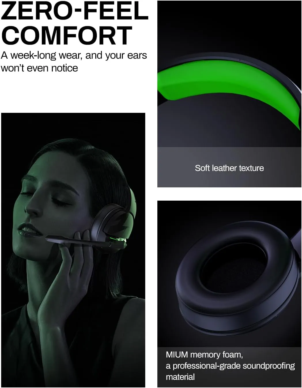 acer 2.4GHz Flex Wireless Gaming Headset | Non-Stop 100H Battery | Dynamic 50mm Drivers | Clear Voice Mic | Bluetooth5.3, 3.5mm | Gaming Headphones for PC, Meeting, Music, PS4 & PS5 Headset