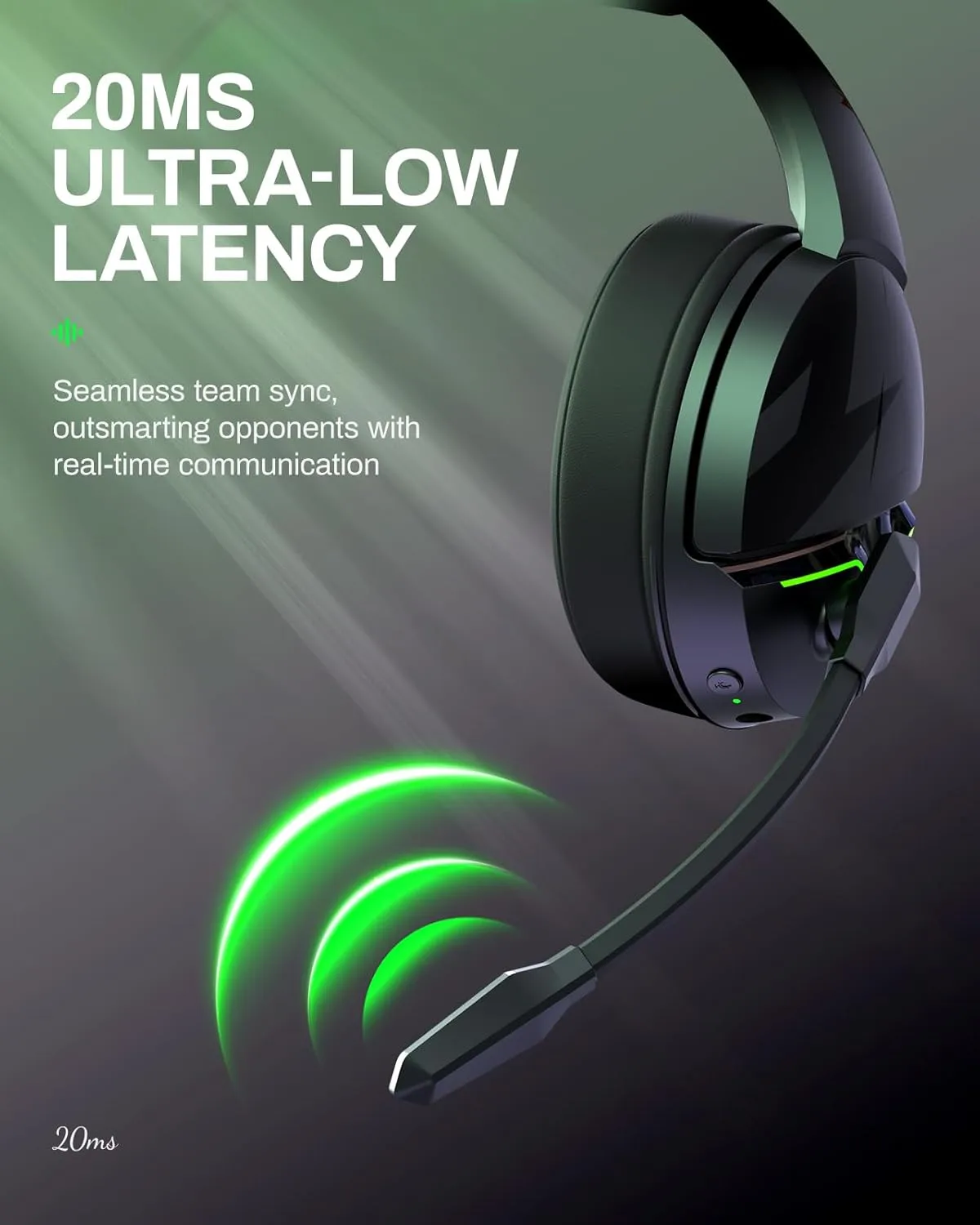 acer 2.4GHz Flex Wireless Gaming Headset | Non-Stop 100H Battery | Dynamic 50mm Drivers | Clear Voice Mic | Bluetooth5.3, 3.5mm | Gaming Headphones for PC, Meeting, Music, PS4 & PS5 Headset