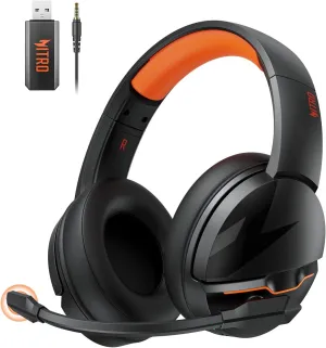 acer Nitro 2.4GHz Wireless Gaming Headset | Non-Stop 100H Battery | Dynamic 50mm Drivers | Clear Voice Mic | Bluetooth5.3, 3.5mm | Gaming Headphones for PC, Meeting, Music, PS4 & PS5 Headset