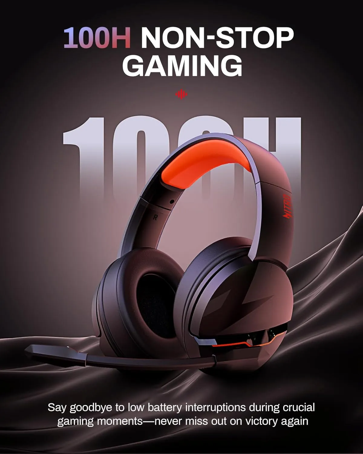 acer Nitro 2.4GHz Wireless Gaming Headset | Non-Stop 100H Battery | Dynamic 50mm Drivers | Clear Voice Mic | Bluetooth5.3, 3.5mm | Gaming Headphones for PC, Meeting, Music, PS4 & PS5 Headset