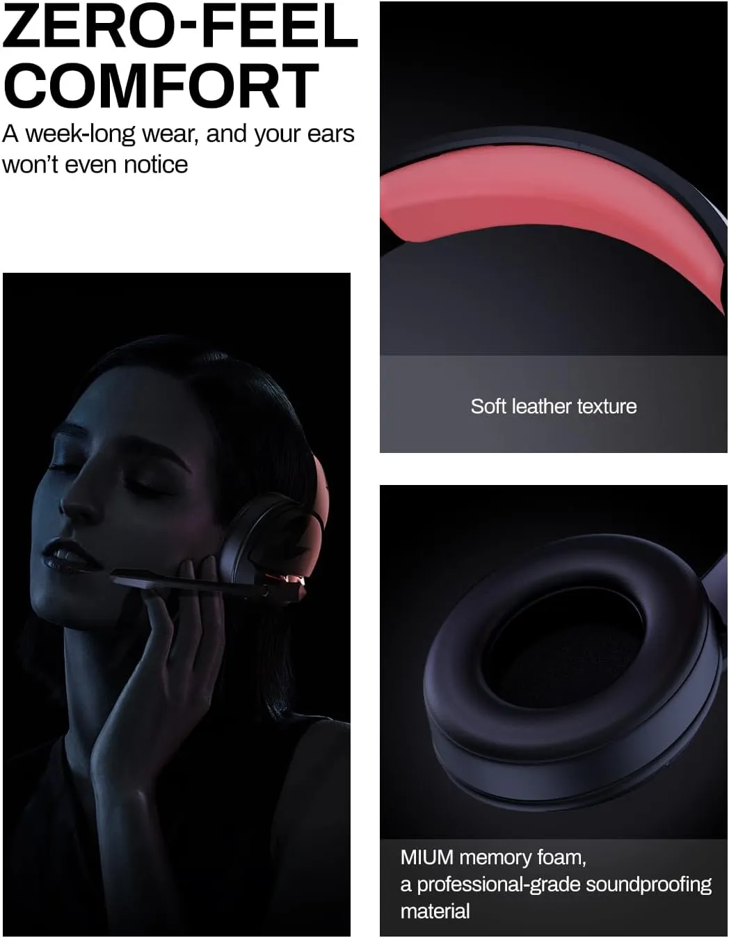 acer Nitro Wireless Gaming Headset | Non-Stop 100H Battery | Dynamic 50mm Drivers | Clear Voice Mic | Bluetooth5.3, 3.5mm | Gaming Headphones for PC, Meeting, Music, PS4 & PS5 Headset-Black Pink