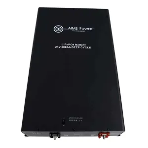 AIMS Lithium Battery 24V 300Ah LiFePO4 Industrial Grade Battery