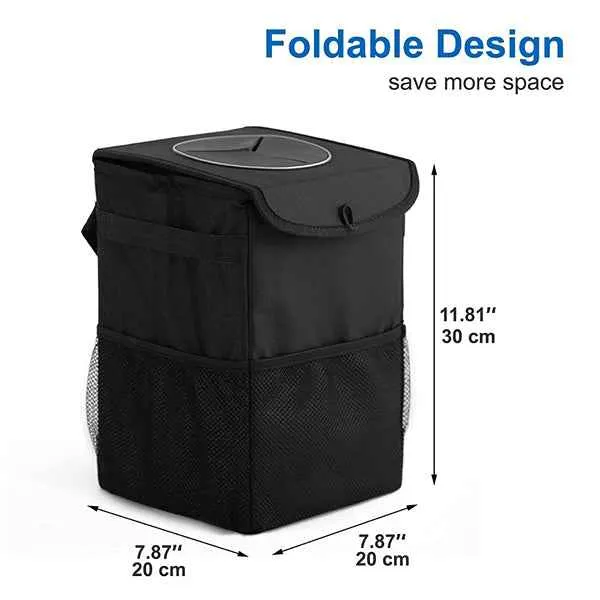 Aroflit Foldable Waterproof Back Storage Car Trash Can