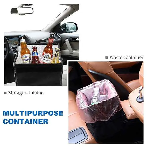 Aroflit Foldable Waterproof Back Storage Car Trash Can