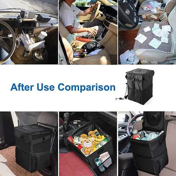 Aroflit Foldable Waterproof Back Storage Car Trash Can