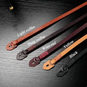 Artisanal Leather shoulder strap 115cm Retro Hole Type Universal Genuine Leather Camera Strap