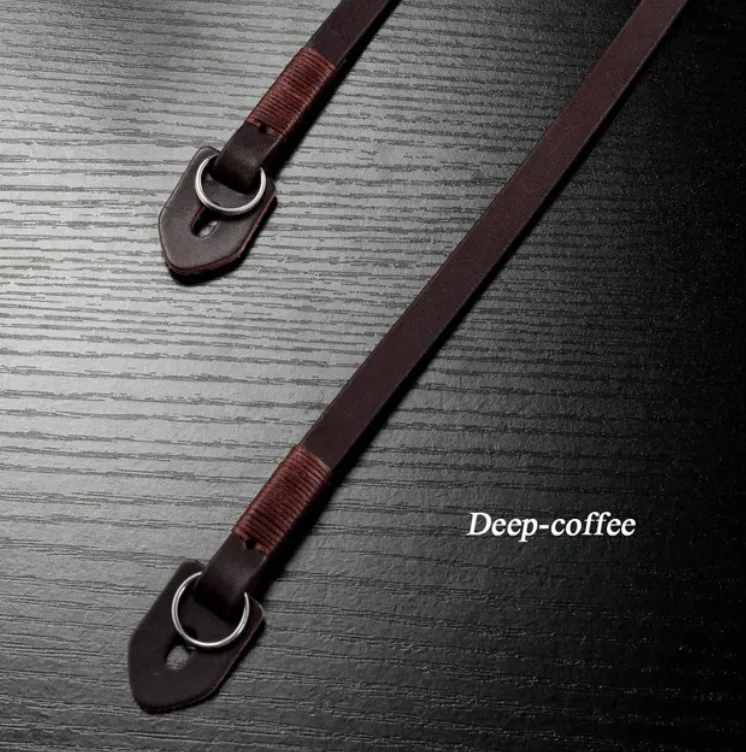 Artisanal Leather shoulder strap 115cm Retro Hole Type Universal Genuine Leather Camera Strap