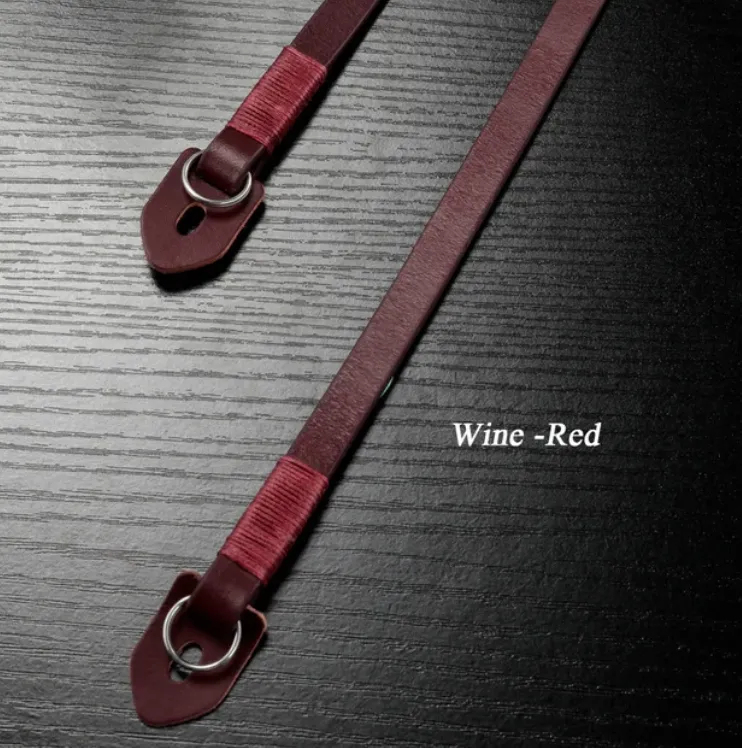 Artisanal Leather shoulder strap 115cm Retro Hole Type Universal Genuine Leather Camera Strap