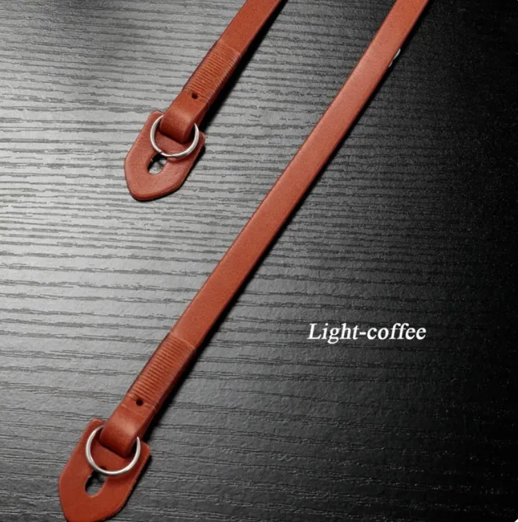 Artisanal Leather shoulder strap 115cm Retro Hole Type Universal Genuine Leather Camera Strap