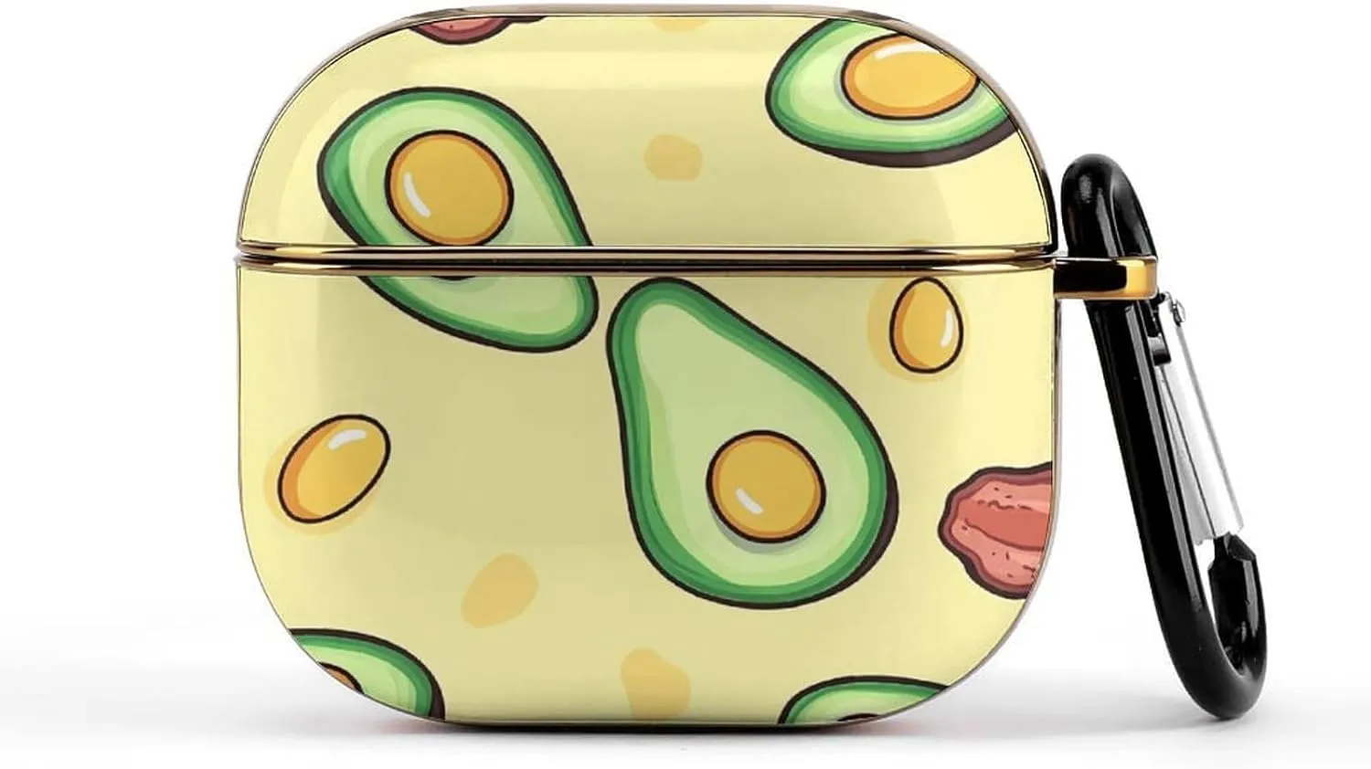 Avocado Bacon Eggs Slim Travel Carrying Headphone Case Compatible with AirPods Smart Hard Shell Cover