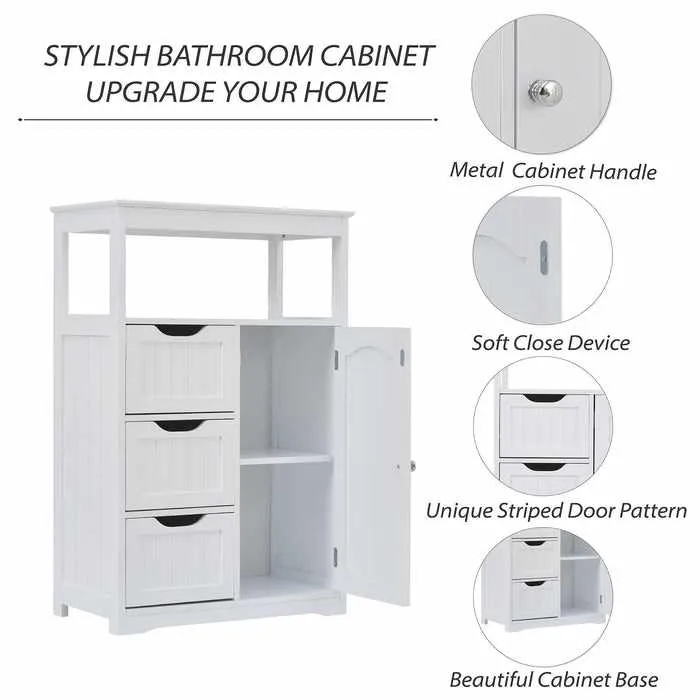 Bathroom Free Standing Floor Storage Cabinet