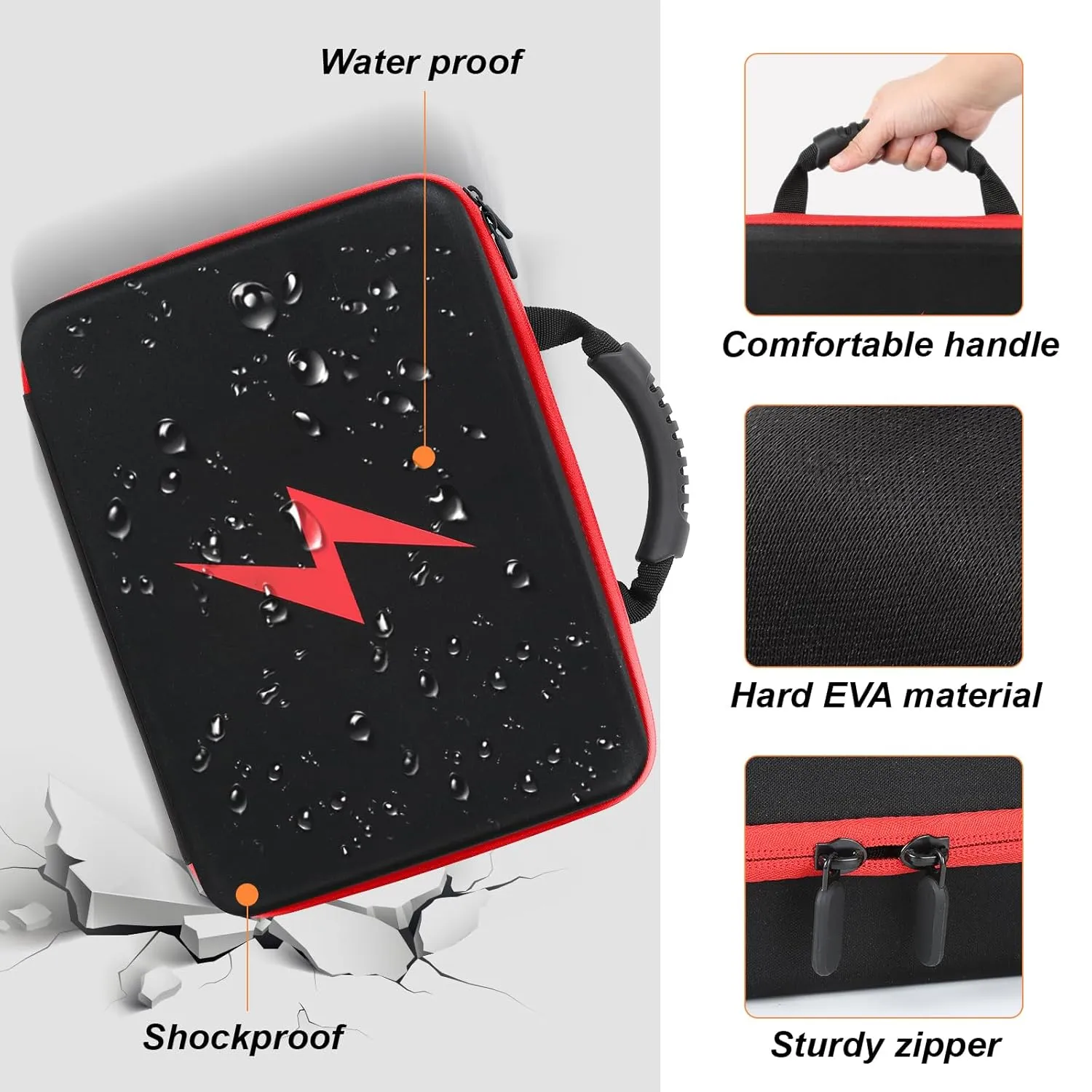 Battery Organizer, Battery Organizer Storage Case with Tester BT-168, Waterproof Battery Holder Box Holds, Battery Case Organizer 165  AA AAA C D 9V Batteries (Batteries are Not Included)