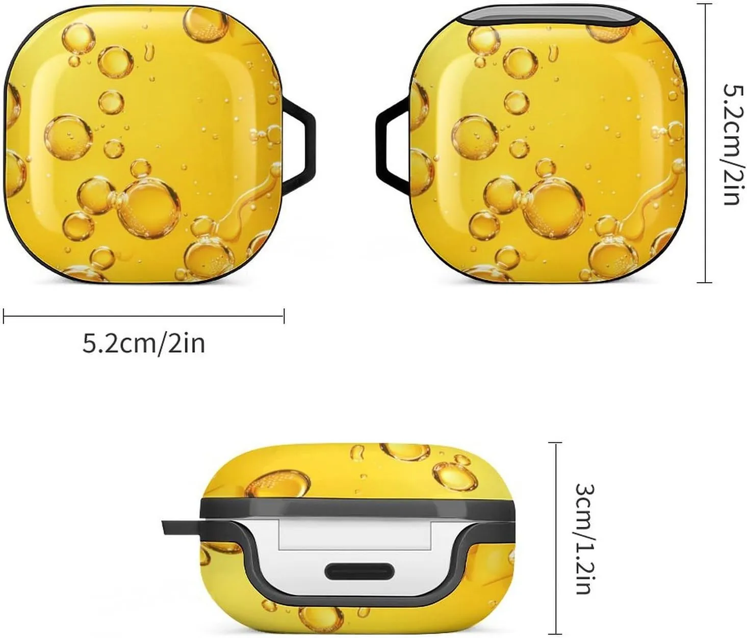 Beer in A Glass Water Drops Earbud Case PC Hard Shockproof Headphone Case Earphone Case Compatible with Samsung Galaxy Buds Live Black-Style