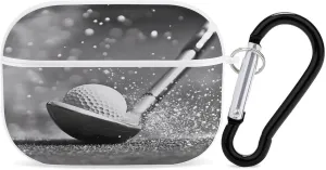 Black and White Golf Earbud Case Bluetooth Headphone Case Full Protective Case with Keychain Compatible with Airpods Pro White-Style