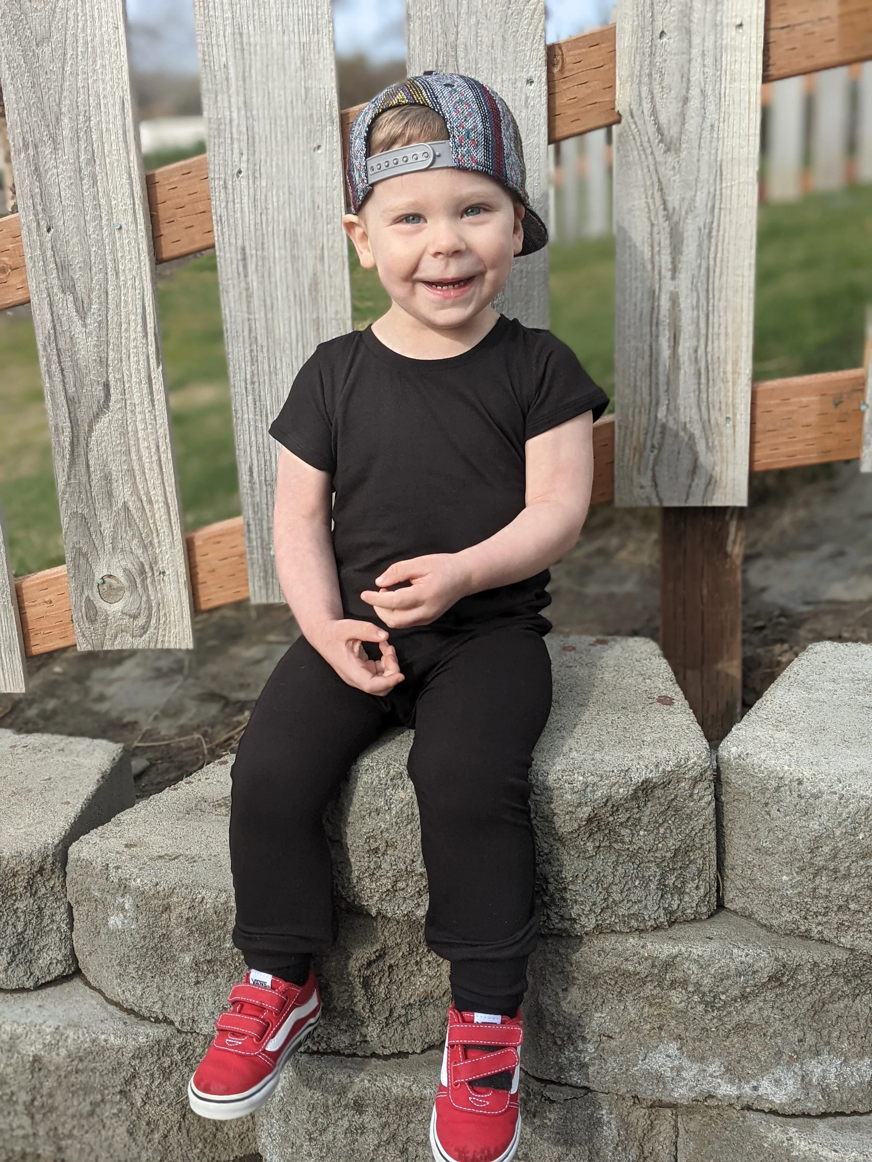 Black Zip Romper