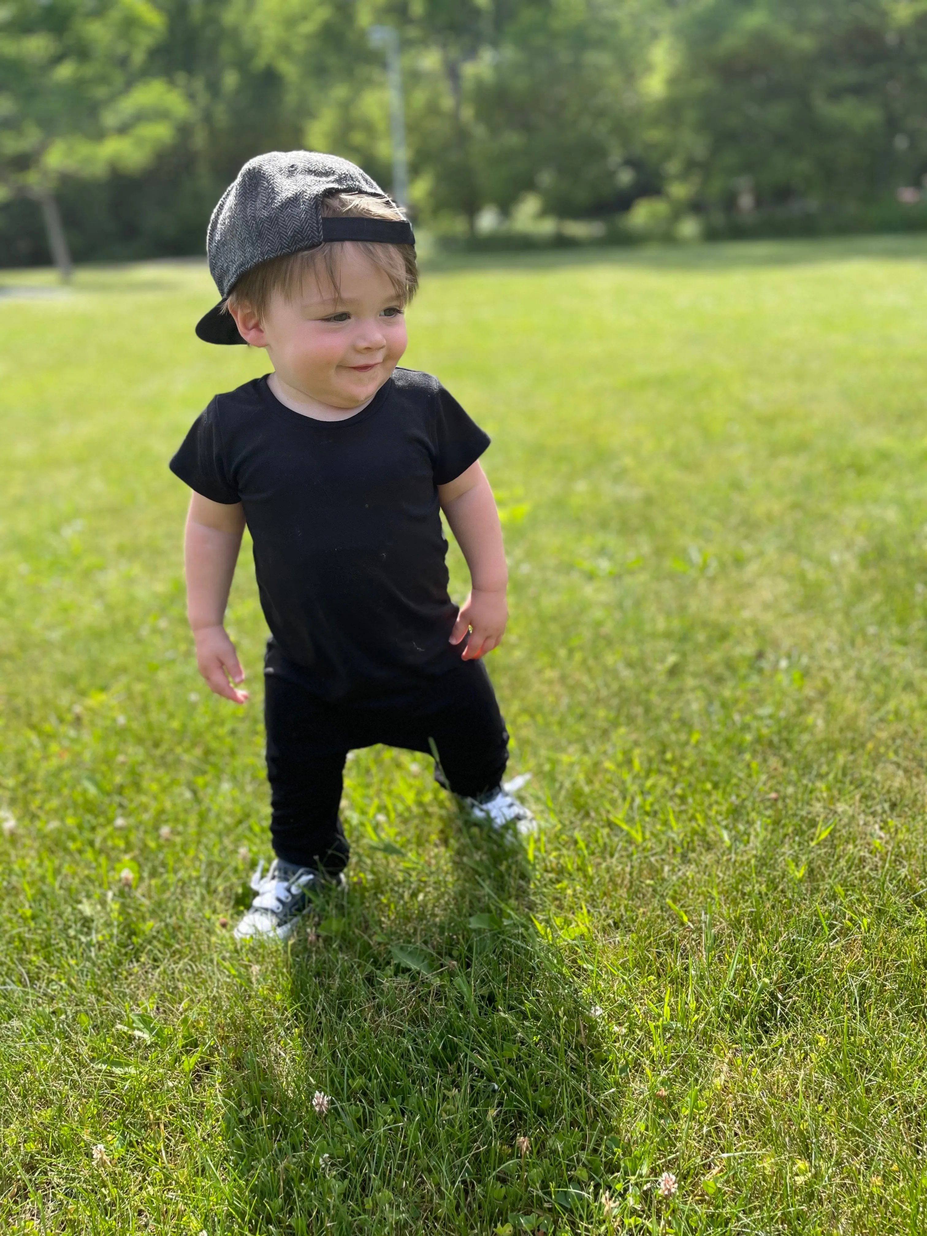 Black Zip Romper