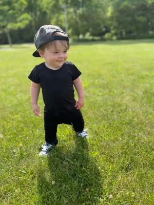 Black Zip Romper