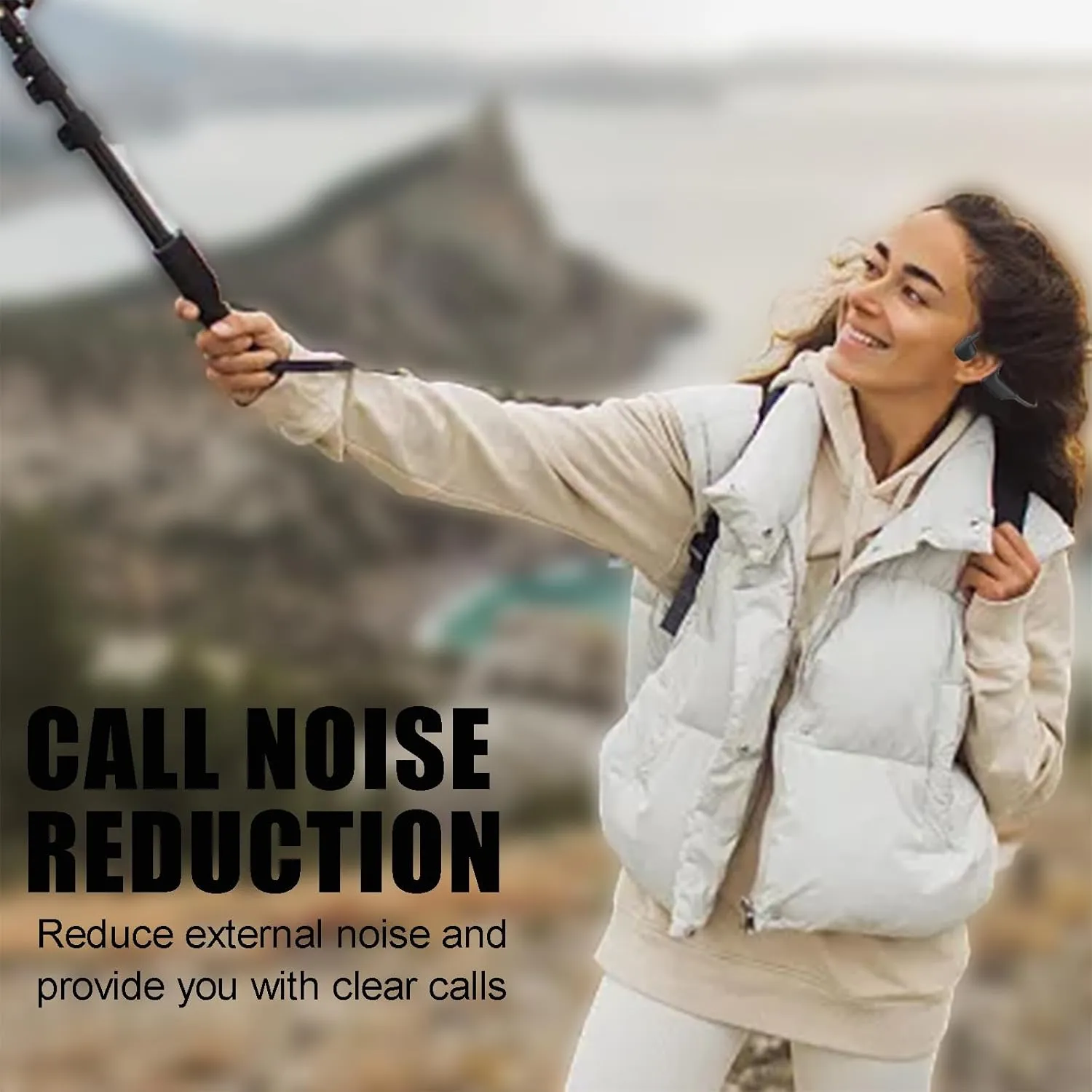 Bone Conduction Headphones Open Ear Headphones Bone Conduction Headphones Bluetooth 5.2 Ipx5 Water Resistant Open Ear Headphones Wireless Bluetooth Bone Conduction Earbuds Cycling Sports white