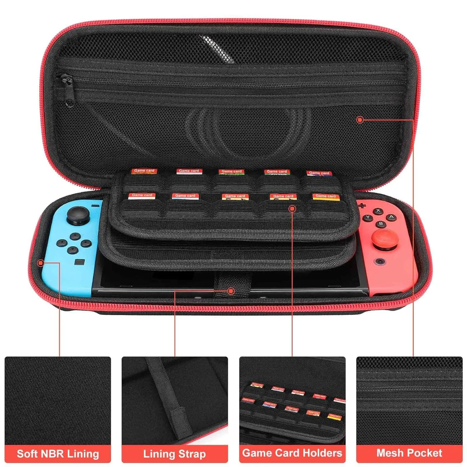 Bopanku Switch Carrying Case Compatible with Nintendo Switch/Switch OLED, Protective Travel Carrying Case for Console & Accessories Compatible with Nintendo Switch,style8