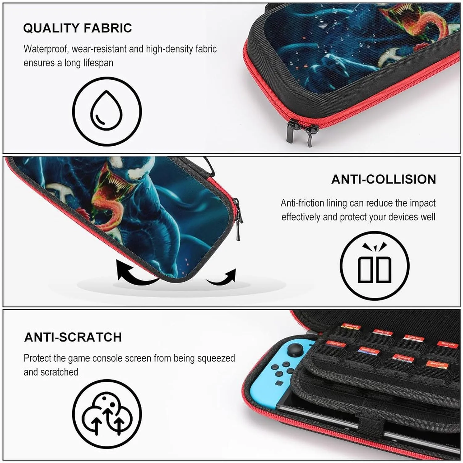 Bopanku Switch Carrying Case Compatible with Nintendo Switch/Switch OLED, Protective Travel Carrying Case for Console & Accessories Compatible with Nintendo Switch,style8