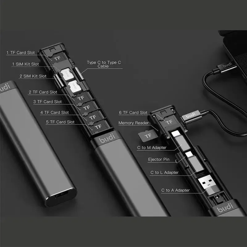 BUDI Multi-function Smart Adapter Card Storage