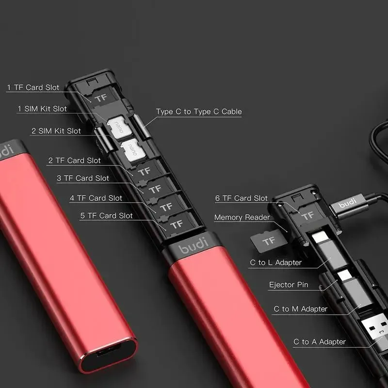BUDI Multi-function Smart Adapter Card Storage