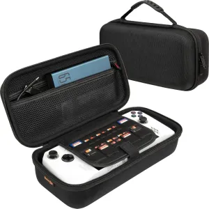 ButterFox Large Carry Case Bag For ASUS Rog Ally Handheld 2023 and Rog Ally X with Built-in Stand, Fits Charger, Large Accessories Pocket for 65W Battery Bank, Slim Mouse and HDMI Cable (Black)